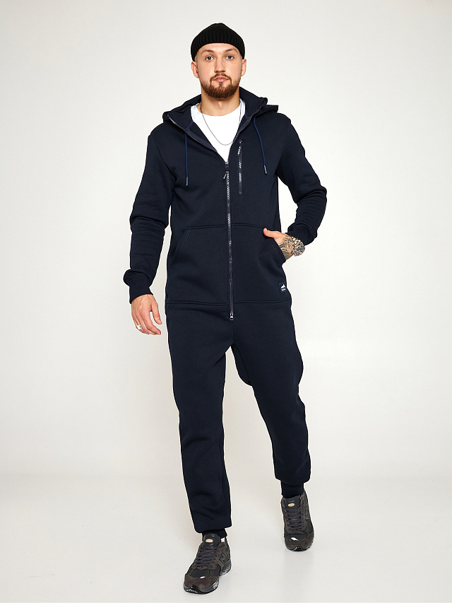Комбинезон Fresh мужской с начесом темно-синий