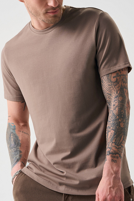 Футболка Basic мужская мокко