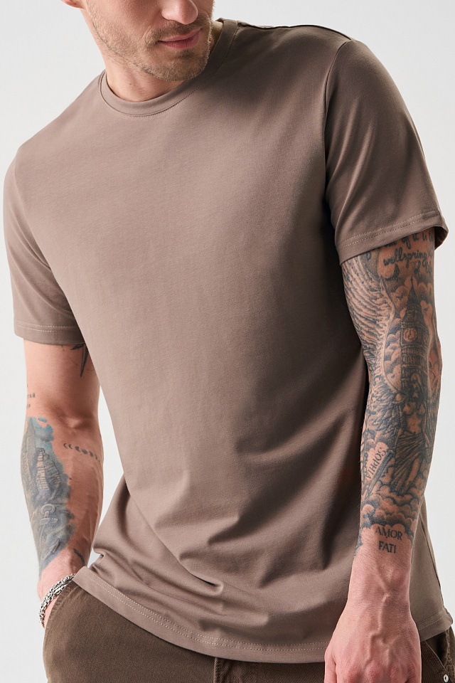 Футболка Basic мужская мокко