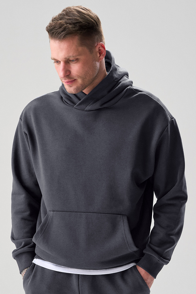 Худи Base Lite мужское темно-серое