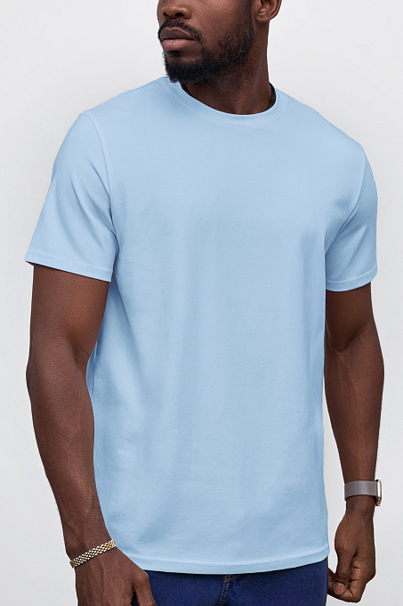 Футболка Basic мужская голубая