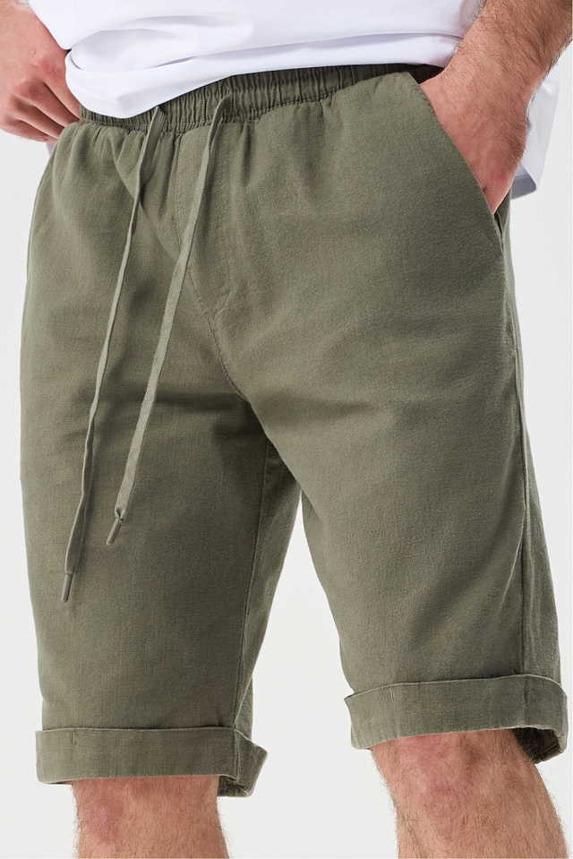 Шорты Flaxy 2.0 мужские льняные хаки