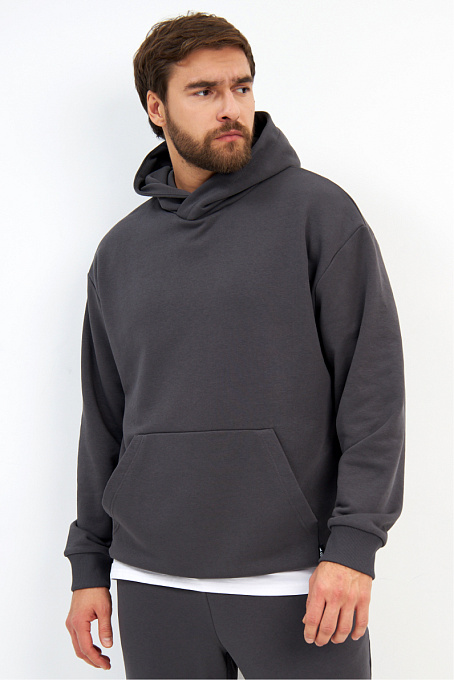 Худи Base Lite мужское темно-серое