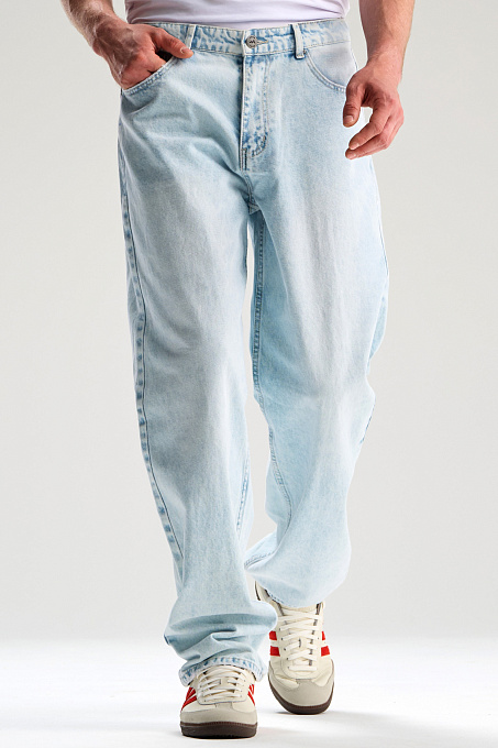 Джинсы Baggy мужские голубые