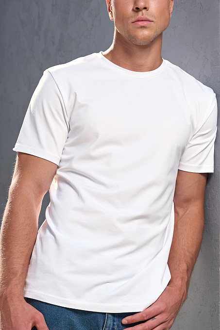 Футболка Basic мужская молочная