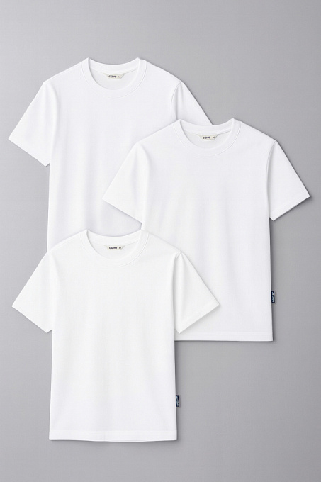 Набор футболок Basic мужская белая КК (3шт)