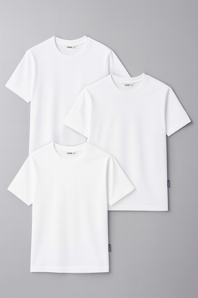 Набор футболок Basic мужская белая КК (3шт)