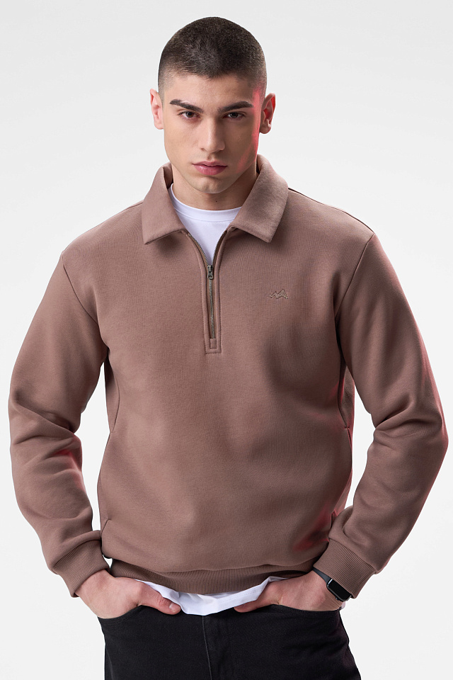 Свитшот мужской полузамок мокко