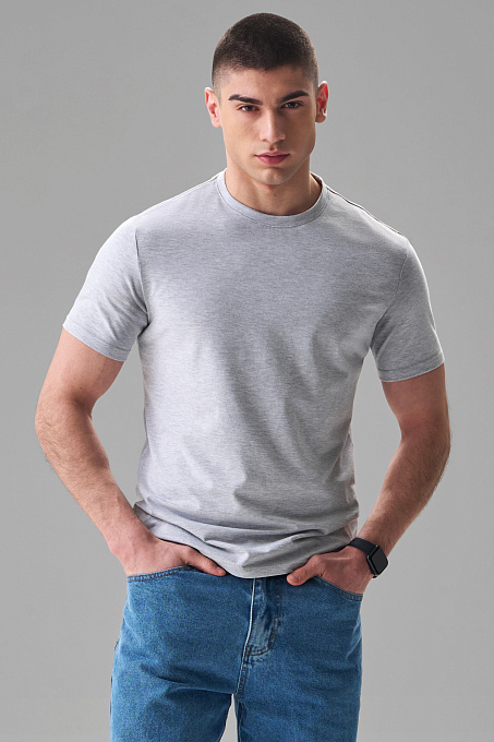 Футболка Basic мужская серый меланж(КК)