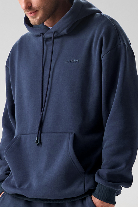Худи Base мужское с начесом индиго