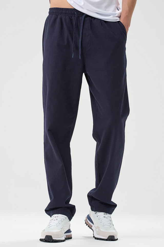 Брюки Flaxy 2.0 мужские льняные темно-синие