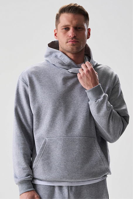 Худи Base Lite мужское серый меланж