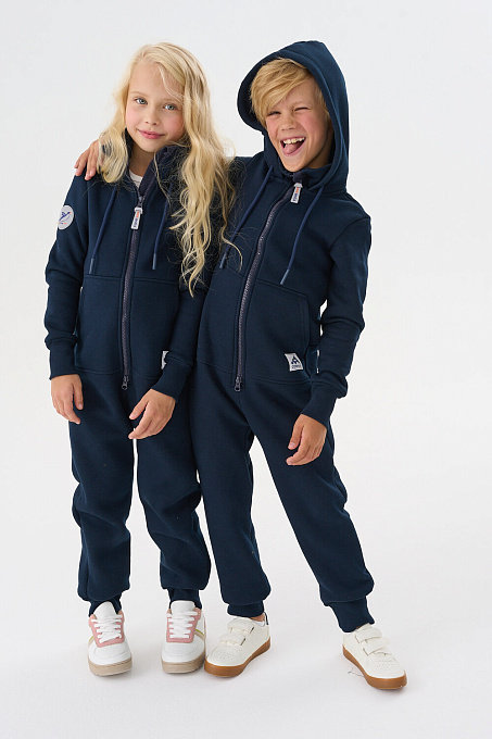 Комбинезон Fresh детский с начесом темно-синий