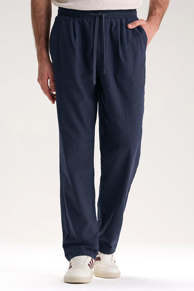 Брюки Flaxy 2.0 мужские льняные темно-синие