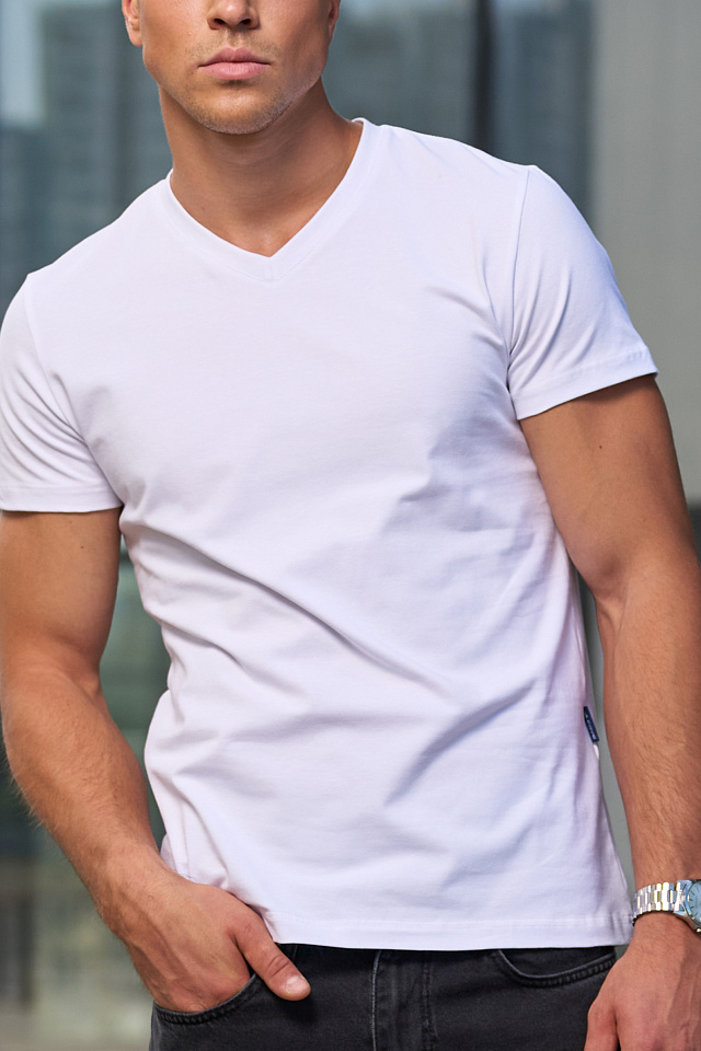 Футболка Slim мужская белая