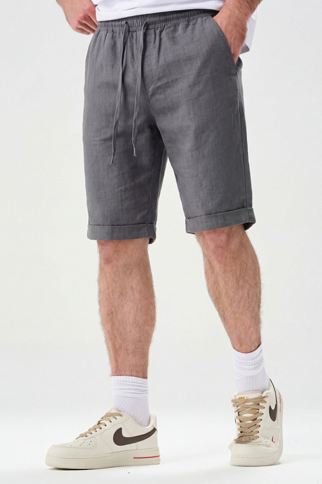 Шорты Flaxy 2.0 мужские льняные серые