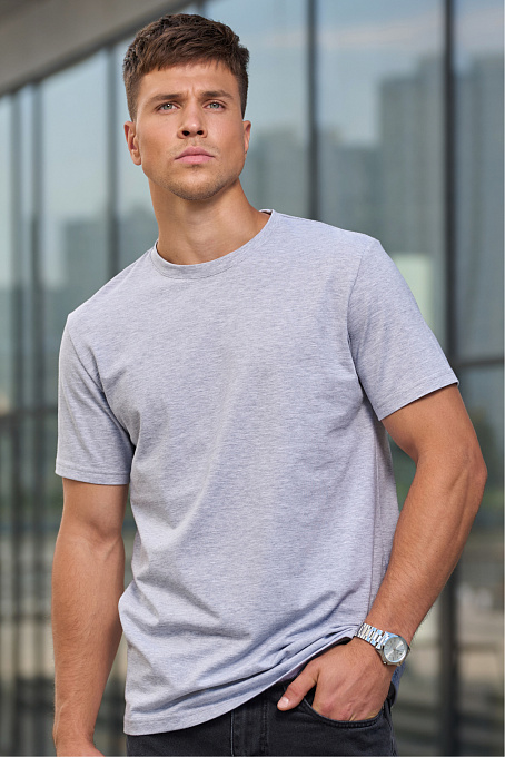 Футболка Basic мужская серый меланж(КК)