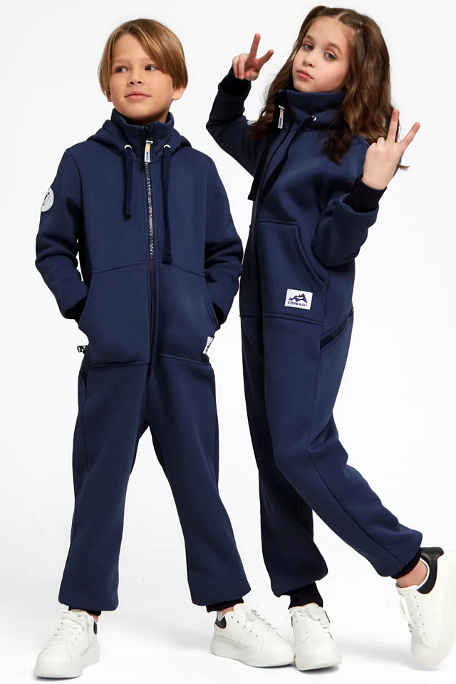 Комбинезон Fresh детский с начесом темно-синий