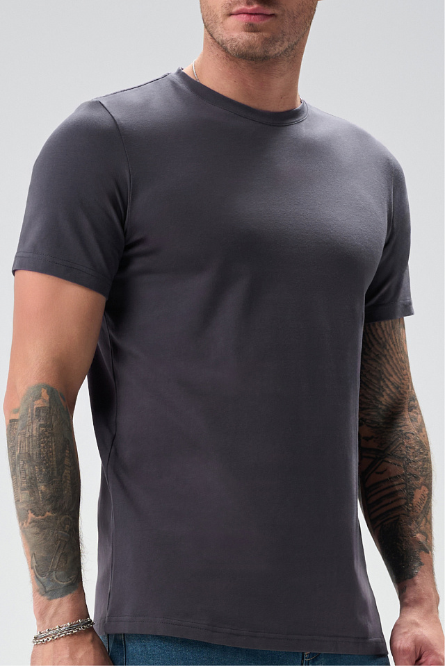 Футболка Basic мужская темно-серая