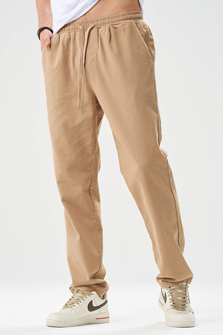 Брюки Flaxy 2.0 мужские льняные бежевые