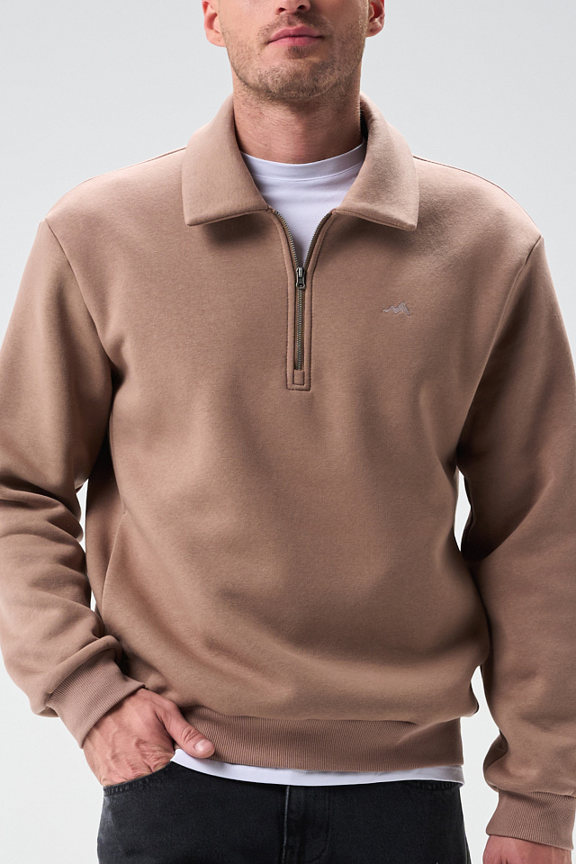 Свитшот мужской полузамок мокко