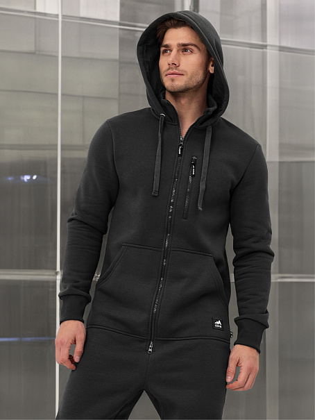 Комбинезон Fresh мужской с начесом черный