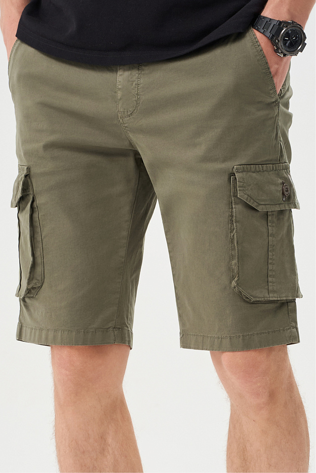 Шорты карго мужские хаки