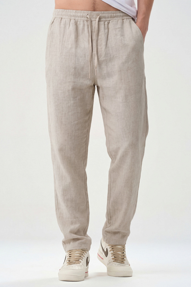 Брюки Flaxy 2.0 мужские льняные светло-бежевые