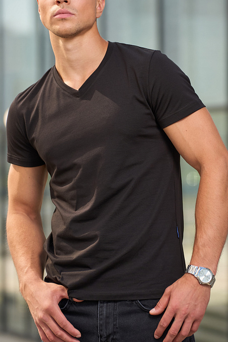 Футболка Slim мужская черная