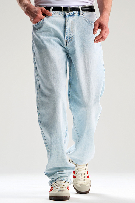 Джинсы Baggy мужские голубые