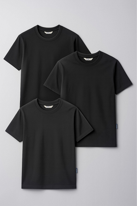 Набор футболок Basic мужская черная КК (3шт)