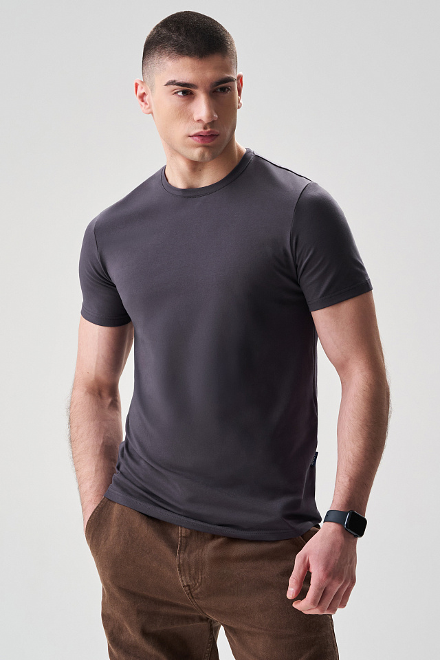 Футболка Basic мужская темно-серая(КК)