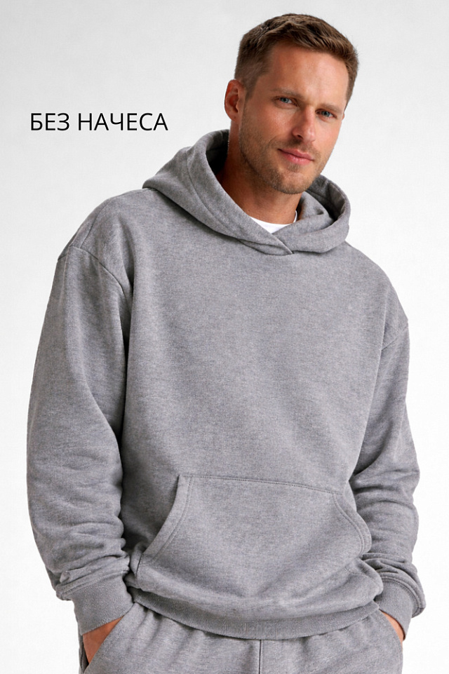 Худи Base Lite мужское серый меланж