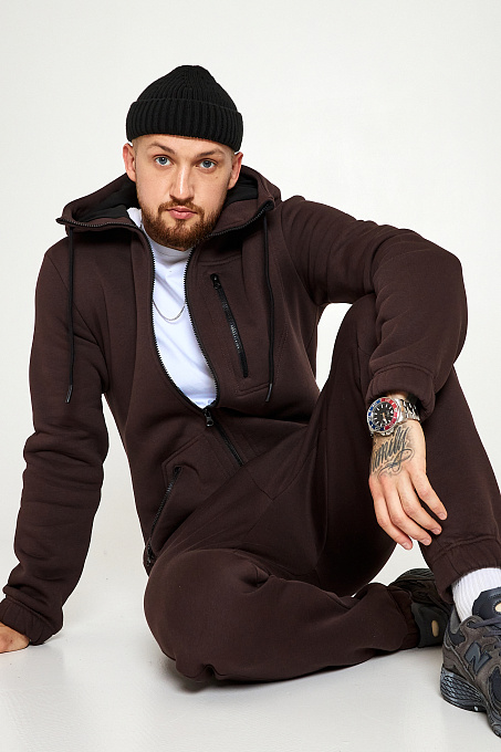 Комбинезон Siberian 2.0 мужской с начесом коричневый