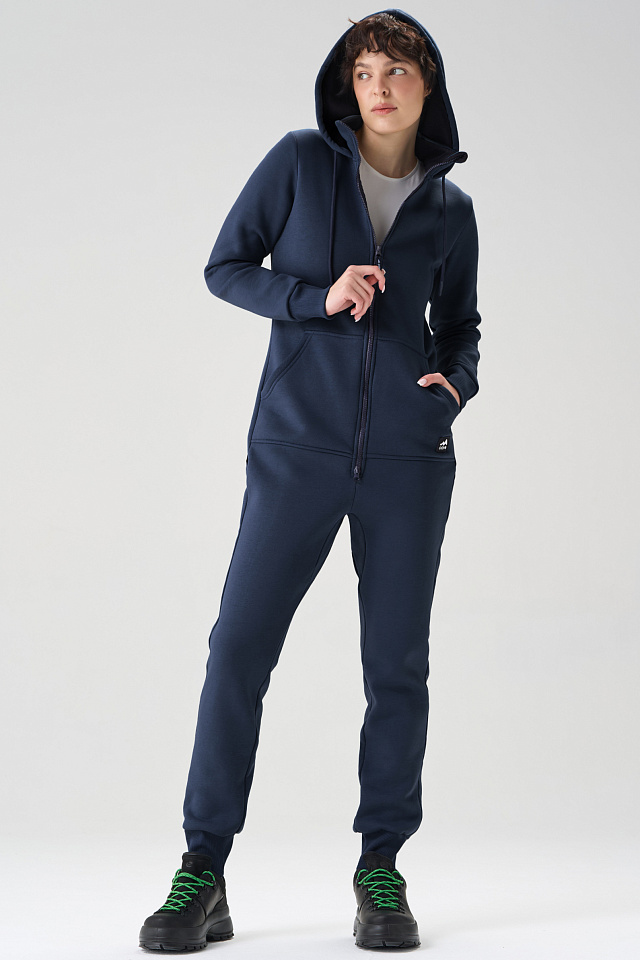 Комбинезон Fresh женский с начесом темно-синий